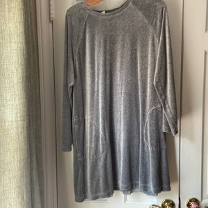 Gray j Jill tunic velour dress size Xl